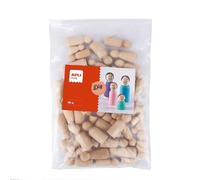 APLI Kids 19585 - Borsa da 48 bambole in legno non verniciate per artigianato, figure a corpo liscio non finito in 4 misure assortite