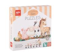 Apli Kids 20123 - La mia prima fattoria, Puzzle progressivo Bambino da 2 Anni, Gioco educativo, Animali da fattoria, 6 puzzle, 21 pezzi grandi.