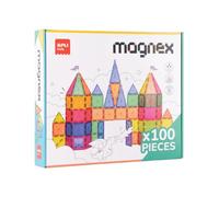 APLI Kids 20138 - Magnex Magnetic Building Set 100 Pezzi| Set 3D per Bambini 3+| Schede Geometriche Imantate Colorate | Giocattolo Educativo Steam per Creatività e Sviluppo Cognitivo