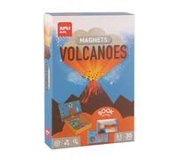 APLI Kids 20140 - Gioco magnetico educativo vulcani - Tavola con 35 pezzi magnetici e schede esplicative - Riciclato per bambini a partire da 5 anni