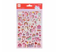 APLI Kids 20199 - Adesivi MAXI Unicorni olografici: 1 foglio con adesivi permanenti. Ideali per scrapbooking, decorazioni o fai da te