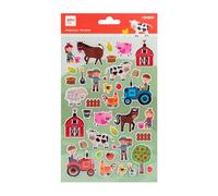 APLI Kids 20203 - Adesivi MAXI Farm, 1 foglio con adesivi permanenti. Ideali per scrapbooking, decorazioni o fai da te