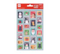 APLI Kids 20211 - Adesivi Natale - per decorare, modello Francobolli- Adesivo permanente. Ideali per scrapbooking, decorazioni natalizie o fai da te