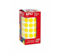 Apli Kids 4855 - Rotolo di 2832 adesivi rotondi, 15 mm, colore: Giallo
