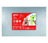 Apli Kids - Fogli in gomma espansa per attività artistiche, 600 x 400 mm, argento, 3 pz
