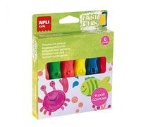 APLI Kids GOUACHES COLORI FLUOS 14ML 6U