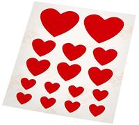 Apli Kids- Herzen Sacchetto di Adesivi Cuori, Cuore, Colore Rosso, 650