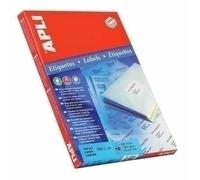 Apli 01285 - 1 scatola di etichette autoadesive multiuso, 44 etichette per foglio A4, 48.5 x 25.4 mm, Bianco