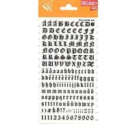 APLI Lettere e Numeri Trasferibili - Nero, 8 mm