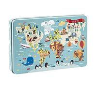 APLI Mappa del mondo puzzle-24 pezzi, Colore assortiti, 14550