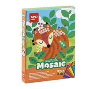 APLI APLI-APLIM-14289 Animali Mosaico DE ANIMALES-DIFERENTES DISEÃ‘OS-GOMA Eva PRECORTADA-para DESARROLLAR LA DESTREZA Y Precision, Colore Bianco, Apli14289