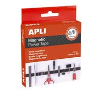 APLI 19185 - Nastro adesivo magnetico extra forte - Rotolo da 19 mm x 2 m ad alta resistenza