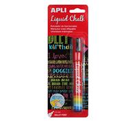 APLI - Rotulador Liquid chalk punta redonda 5,5 mm rojo