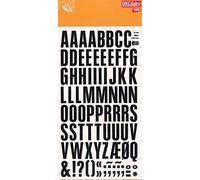 APLI SDD207F Lettere e Numeri Trasferibili, Nero, 24 mm