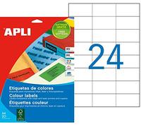 APLI Self-adhesive labels 70 x 37mm Red etichetta autoadesiva Rosso 480 pz
