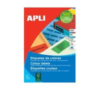 APLI 12991 - Etichette permanenti gialle, 105,0 x 148,0 mm, 20 fogli