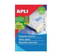 Etichette rimovibili bianche Apli 25,4 x 10,0 mm 25 fogli