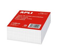 APLI - Tassello per appunti incollato 80 x 80 mm bianco