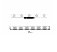 Aplike - Luci per specchio trucco, applique Hollywood con luce fredda (5700 K), luci da toeletta di facile installazione (85 cm)