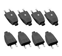 Aplimln 8 pezzi Morsetto piatto europeo, Morsetto piatto europeo 250 V 2,5 A, Morsetto europeo, Morsetto piatto, Morsetto piatto Schuko 250 V, 2,5 A, Morsetto Schuko Morsetto europeo