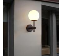 Aplique de pared de mediados de siglo, estilo rústico de vidrio lechoso negro, lámpara de pared vintage dorada para baño, luz de tocador, vidrio ámbar gris ahumado, lámpara de pared para pasillo, dorm