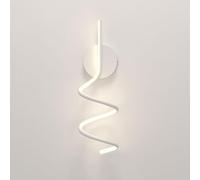 Aplique de pared LED moderno en espiral, iluminación lineal blanca, regulable, tira larga, luz de pared para interiores, dormitorio, lámpara de pared negra para mesita de noche, baño, pasillo, sala de