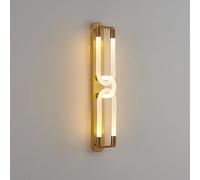 Aplique de pared moderno, apliques de pared con diseño de cadena, aplique de pared LED moderno para interiores, lámpara de pared con cableado, acabado en latón, accesorios de iluminación de pared para