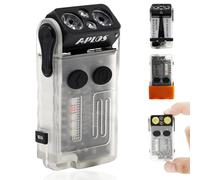 APLOS V20 Torcia LED Potente Professionale 1000LM Mini Ricaricabile Portachiavi Torce con Magnete 180° Girevole, 14 Modalità USB IP67 Impermeabile Piccola Flashlight con Paralume da Campeggio (Bianco)