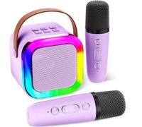 Aplsinvivi Macchina karaoke per bambini adulti, altoparlante karaoke portatile per bambini con microfono senza fili, regali per le ragazze di età 4, 5, 6, 7, 8, 9, 10, 12 anni + festa di compleanno
