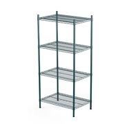 APLSS NSF - Scaffali in resina epossidica a 4 ripiani, 61 x 76,2 x 160 cm, ambienti umidi e asciutti, scaffalatura commerciale in filo di acciaio resistente, 362,9 kg per ripiano, frigorifero e