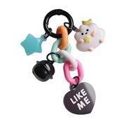 APLudoo Elegante portachiavi luna nuvole stelle campane cuore anelli per donne e ragazze decorazione borsa accessori catena telefono moda fascino borsa