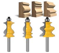 APlus - Set di frese da 8 mm, per la lavorazione del legno e delle linee [3 pezzi]