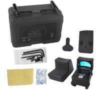 APLUSGEAR Aluminium Mini Red Dot Reflex Sight (Adjustable Collimator) with Side Switch For 20mm Rail (BK)