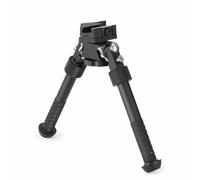 APLUSGEAR Aluminum Alloy Bipod 360 Degree Rotation Adjustable Extension Quick Detach Picatinny 20mm Rail Mount With Hand Stop (Black)