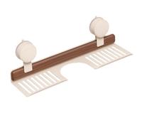 APLUSH Mensola da Bagno con Ventosa, Mensola per Lavabo Rimovibile da Parete sopra Il Rubinetto, Organizer per Rubinetto Senza Foratura, Contenitore Galleggiante per Articoli da Toeletta,Bianca,50cm