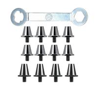 APLVFFZH 12 Pezzi Tacchetti per Scarpe Da Calcio Perni Sostitutivi Viti di Fissaggio Punte per Scarponi Ricambi M5 in Alluminio Durevole Adatto per Giocatori, 13mm15mm, Oro