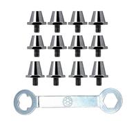 APLVFFZH 12 Pezzi Tacchetti per Scarpe Da Calcio Perni Sostitutivi Viti di Fissaggio Punte per Scarponi Ricambi M5 in Alluminio Durevole Adatto per Giocatori, 11mm13mm, Oro