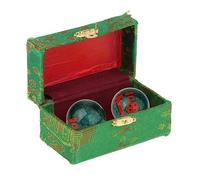 APLVFFZH 2 Palline da Massaggio per Allenamento delle Dita, Palline Rilassanti Baoding, Palline da Massaggio per Le Mani per Promuovere La Destrezza delle Dita, Fu Parola Verde