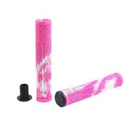 APLVFFZH 2 Pezzi Manopole per Manubrio Impugnature per Coprimanopole Antiscivolo con Design Ergonomico per Ridurre L'Affaticamento Adatto per Bici da S, Rosa E Bianco