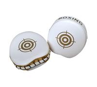 APLVFFZH 2 Pezzi Pao da Boxe Attrezzatura da Combattimento Guanti da Messa a Fuoco da Allenamento E Protettori Professionali in Pelle PU Adatto per Sparr, d'oro