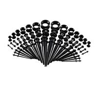 APLVFFZH 50 Pezzi Kit Distanziatori Orecchio Plug Tunnel Espansori Gioielli Corpo Acrilico Silicone Espansione Facile Superficie Liscia Adatto a Regalo Moda