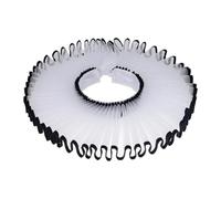 APLVFFZH Accessorio per Costume da Clown elisabettiano con Volant sul Collo per Festival gotici, Bianco Nero