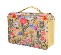 APLVFFZH Astuccio Porttite Floreale, 252 Fori, Beige | Cerniere in metallo, Organizer per szzo, Per escursioni creative, Per nti del floreale