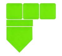 APLVFFZH Base per Baseball Tavola Casa con Segnalatori Quadrata Piastra Battitore Realizzati in Gomma Resistente Trasportabili Adatte per Giochi tra Amici, Verde Luminoso, Set 5 Pezzi