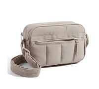 APLVFFZH Borsa a Tracolla Donna Borsa Messaggera Borsetta Spalla Portafoglio Pochette con Strap Largo Imbottito Regolabile in Poliestere con Forma Orizzontale, Cammello