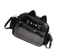 APLVFFZH Borsa a tracolla fai da te Cat Ita Bag per Anime Display Compleanno, Nero