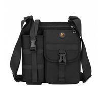 APLVFFZH Borsa a Tracolla Uomo Zaino Spalla Borsello con Tessuto Oxford E Poliestere Tracolla Regolabile Larga Chiusura Superiore con Cerniera E Tasca Frontale, Nero, Nero, Taglia Unica