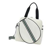 APLVFFZH Borsa da Tennis, Borsa per Racchetta, Borsa a Tracolla da Esterno con Tasca Aggiuntiva per Accessori E Cerniera per Sport con Palla, Scuola, Fitness, Bianco