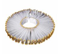 APLVFFZH Colletto Festa Plissettato Maxi Removibile in Rete Poliestere Accessorio Originale Adatto a Recite Sceniche Eventi Storici Feste di Carnevale, Bordo Oro Bianco
