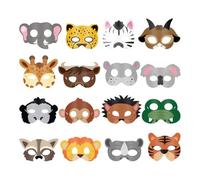 APLVFFZH Confezione Da 16 Mascherine Decorative con Motivo Animali per Il Ballo di Fine Anno